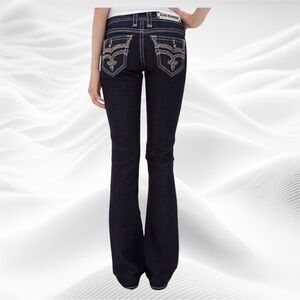 Rock Revival Adorna Low Rise Boot Cut Dark Stretch 28X31.5‎ NWOT